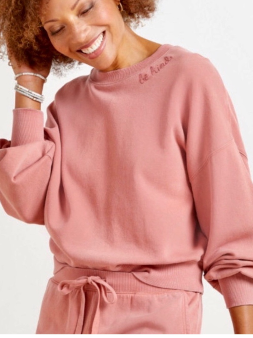 Z Supply Evereve Be kind Graphic Long Sleeve Sweatshirt Top Lounge Size Large - Picture 1 of 12